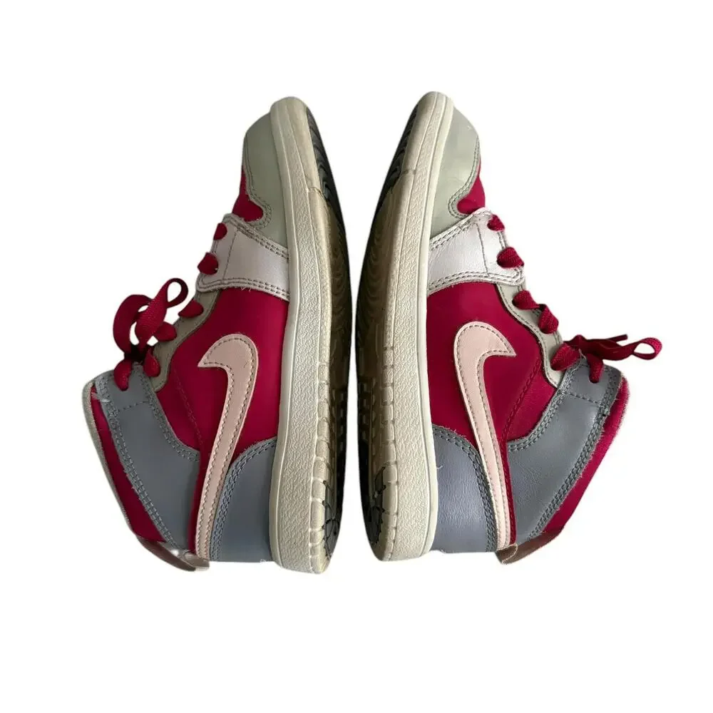 NIKE Youth Air Jordan 1 Retro Mid GG‎ Hyper Fuschia Girls Sneakers, 13C